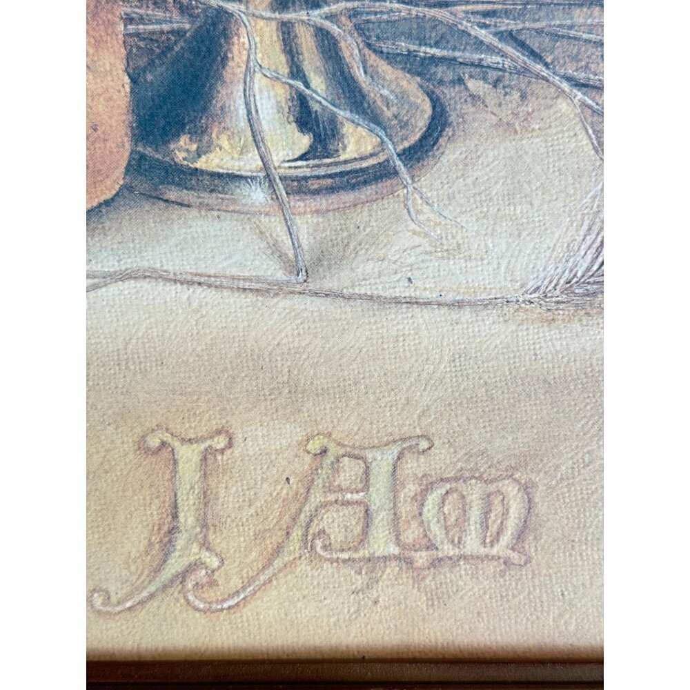 1977 Vintage Printed Bread of Life Matthew by Floyd E Hosmer L 24" x W 19" - Picture 5 of 16